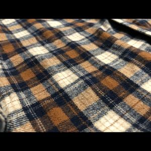 ZARA Kids plaid grandad button up